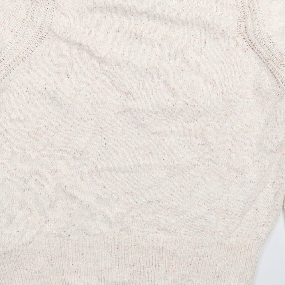 Marks and Spencer Womens White  Knit Pullover Jumper Size 12