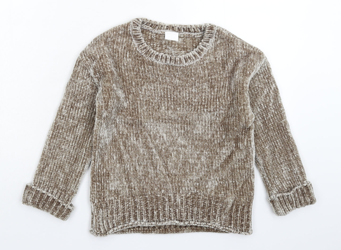 F&F Boys Grey  Knit Pullover Jumper Size 7-8 Years