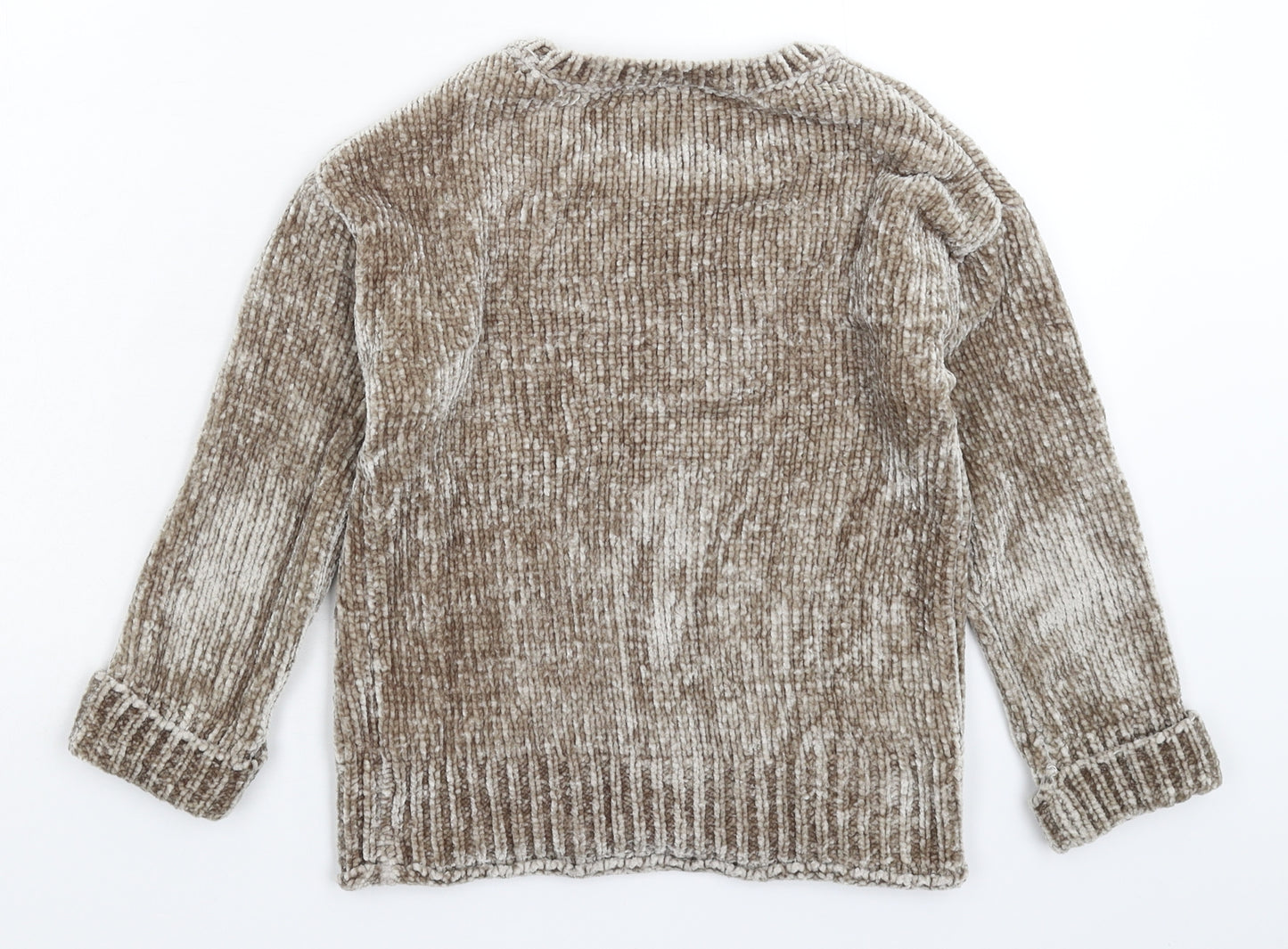 F&F Boys Grey  Knit Pullover Jumper Size 7-8 Years