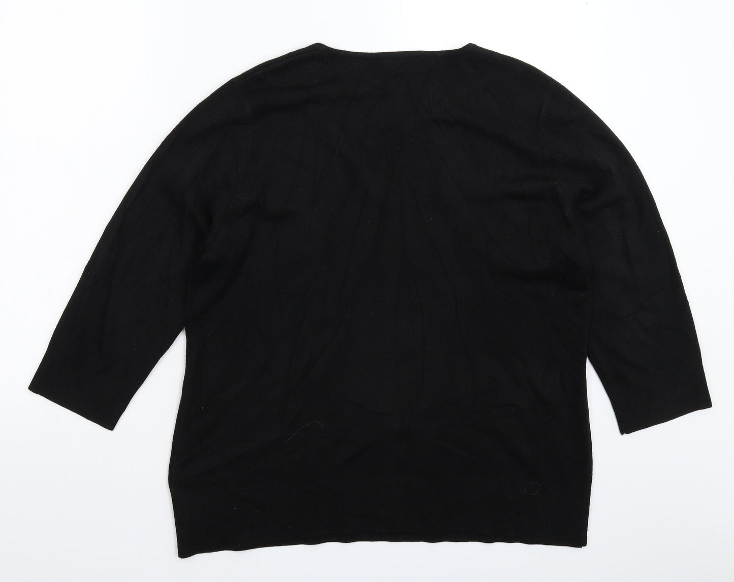 BHS Womens Black  Knit Pullover Jumper Size 18