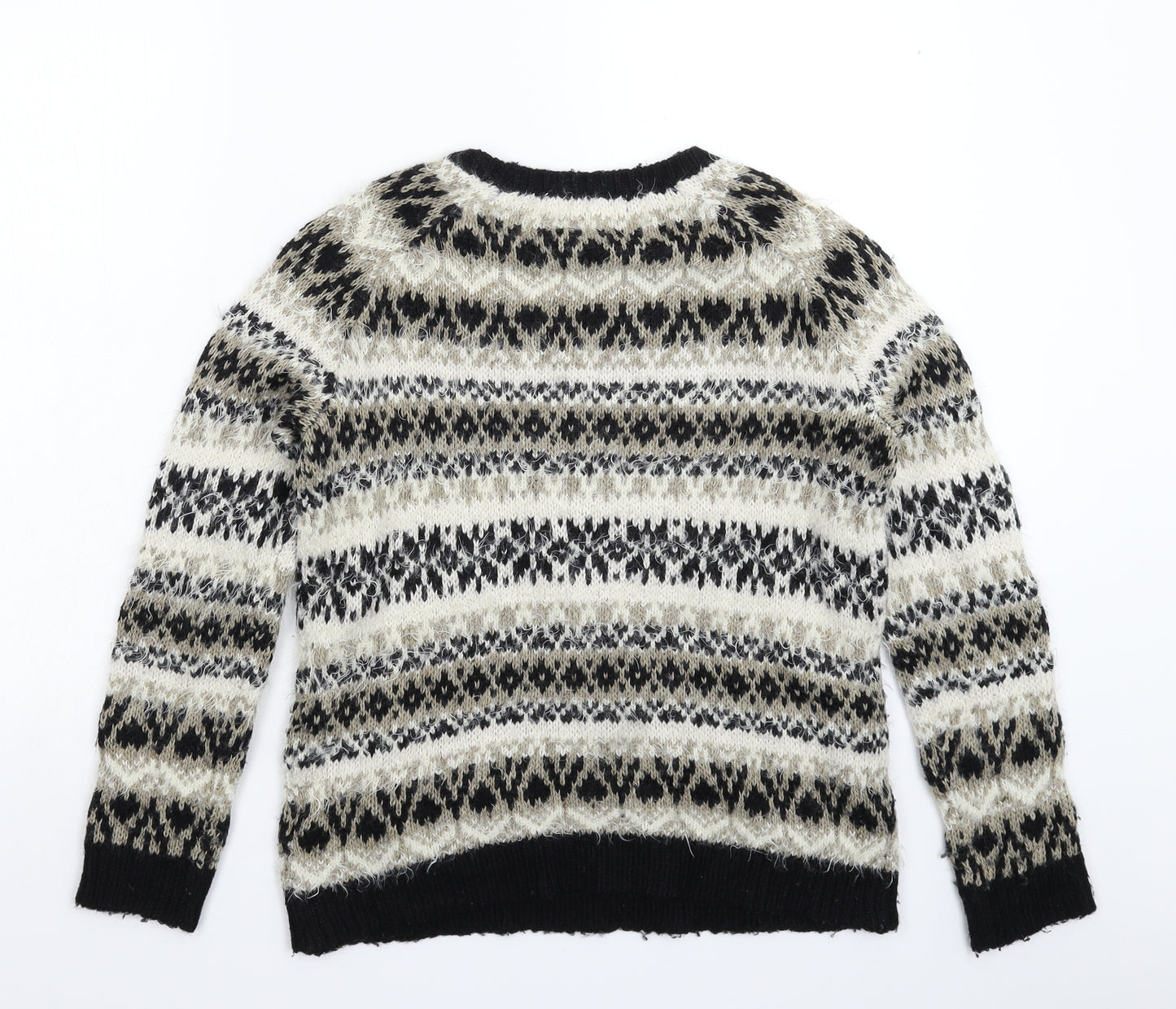 Marks and Spencer Womens Multicoloured Geometric Knit Pullover Jumper Size 10