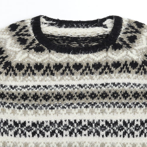Marks and Spencer Womens Multicoloured Geometric Knit Pullover Jumper Size 10