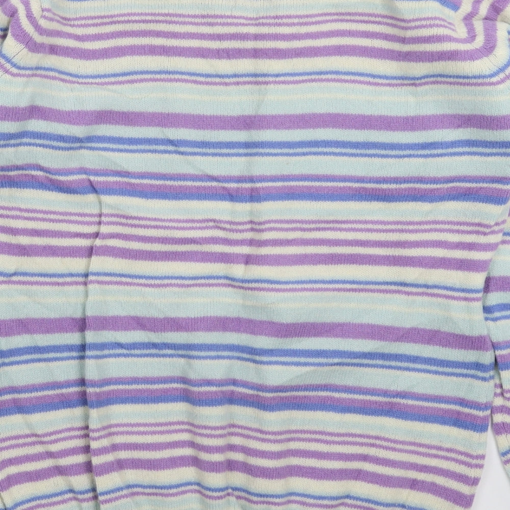 EWM Womens Multicoloured Striped Knit Pullover Jumper Size 16