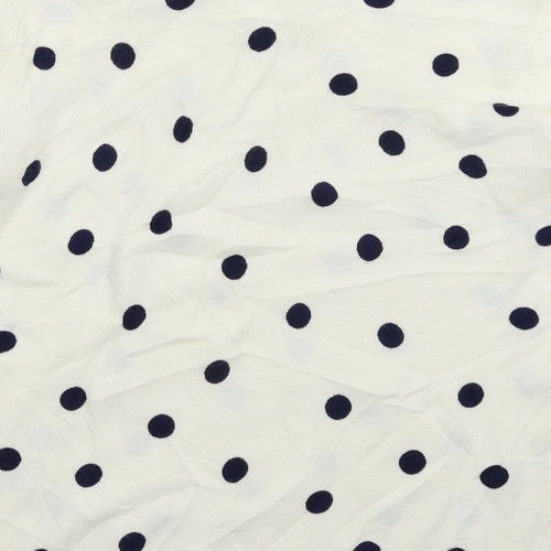 Marks and Spencer Womens White Polka Dot Knit Pullover Jumper Size 6