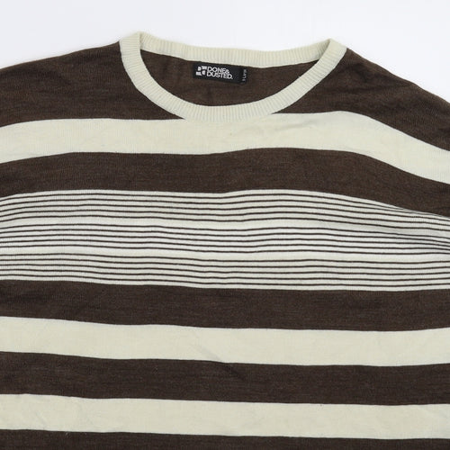 Done & Dusted Mens Multicoloured Striped Knit Pullover Jumper Size XL