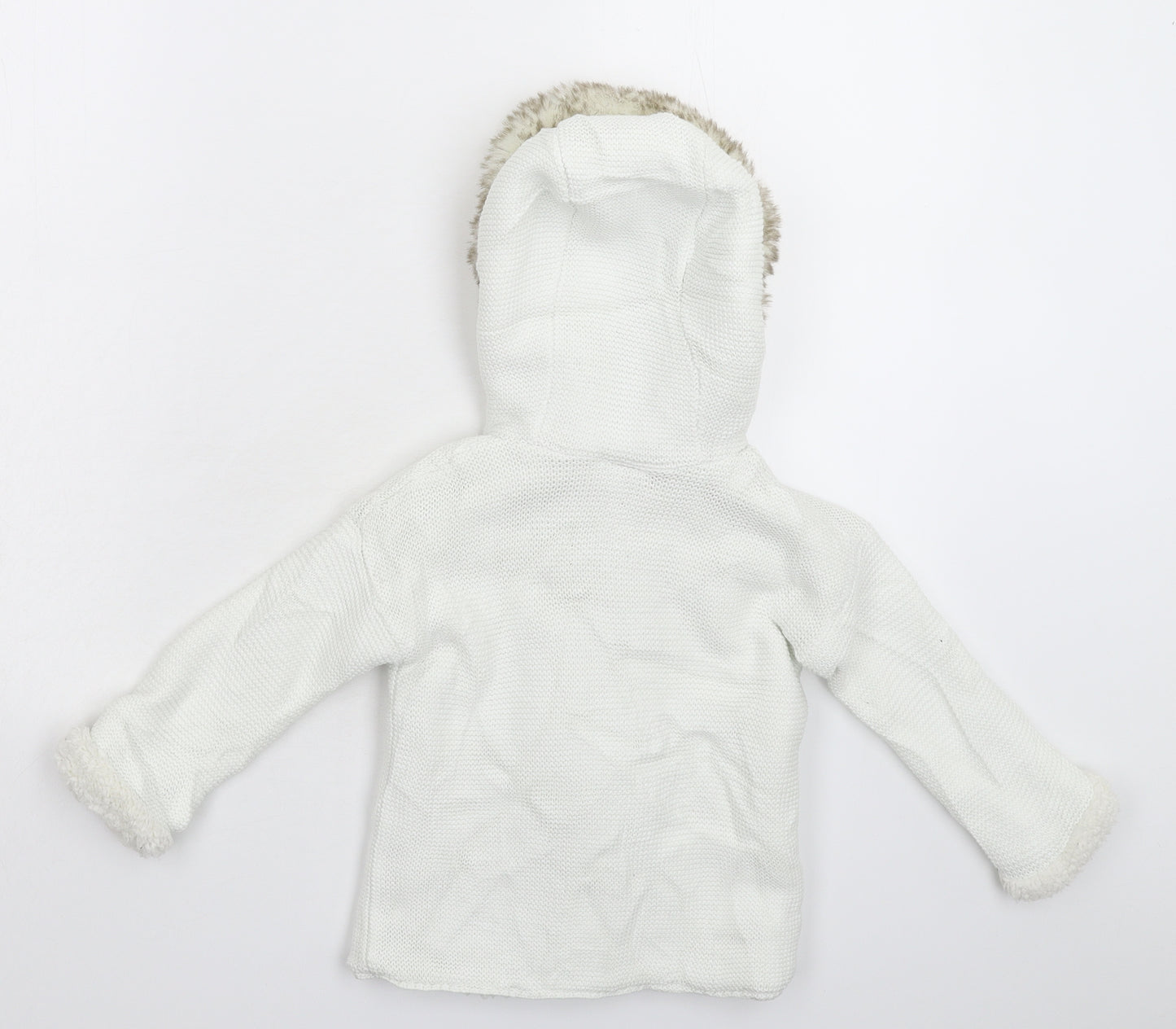 River Island Girls White   Jacket Coat Size 12-18 Months