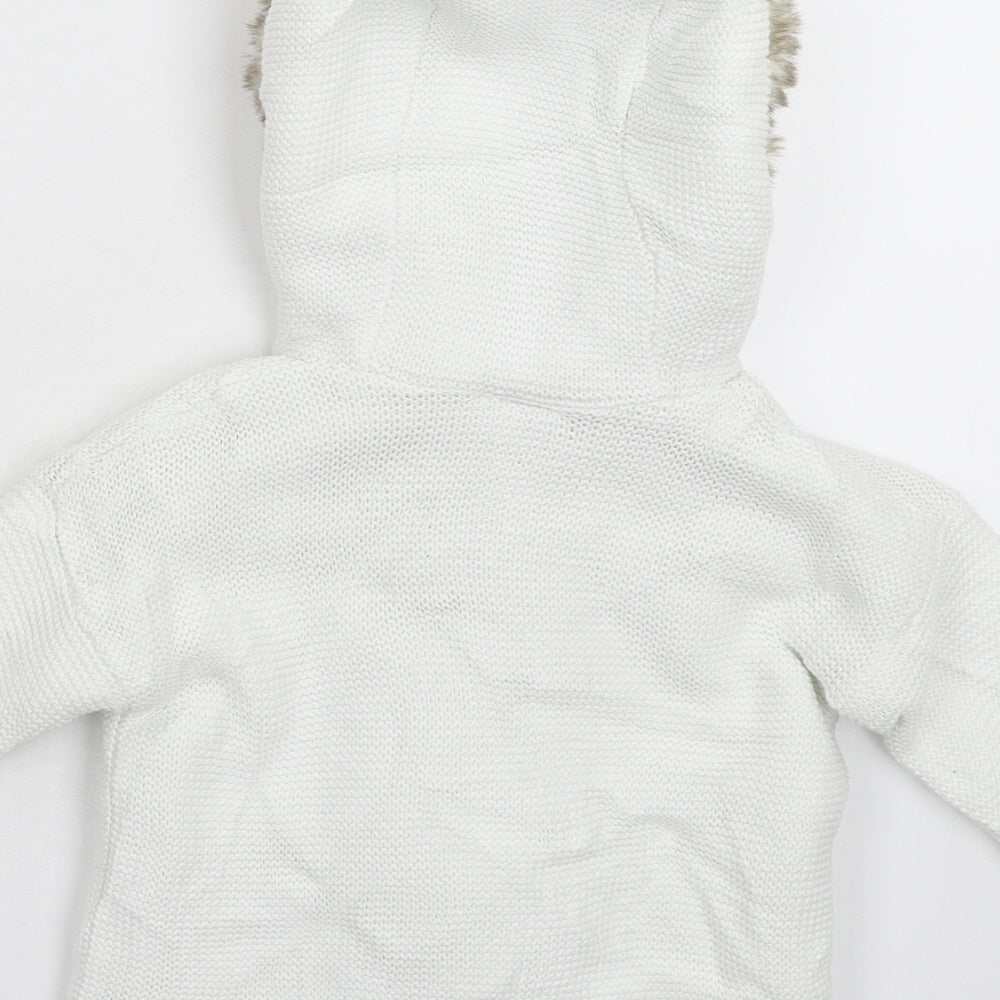 River Island Girls White   Jacket Coat Size 12-18 Months