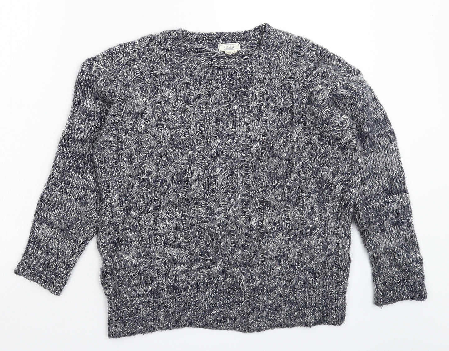 Fat Face Womens Grey  Knit Pullover Jumper Size 10