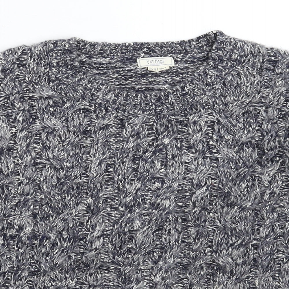 Fat Face Womens Grey  Knit Pullover Jumper Size 10