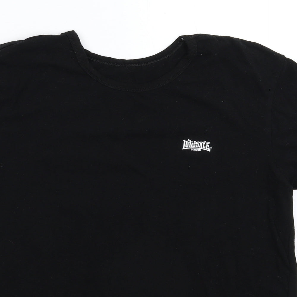 Lonsdale Womens Black   Basic T-Shirt Size L