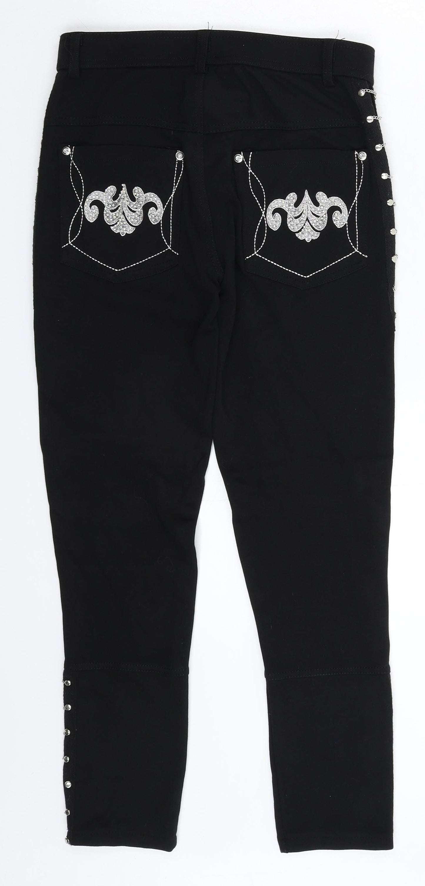 Stacey B Womens Black   Cropped Leggings Size 6 L24 in