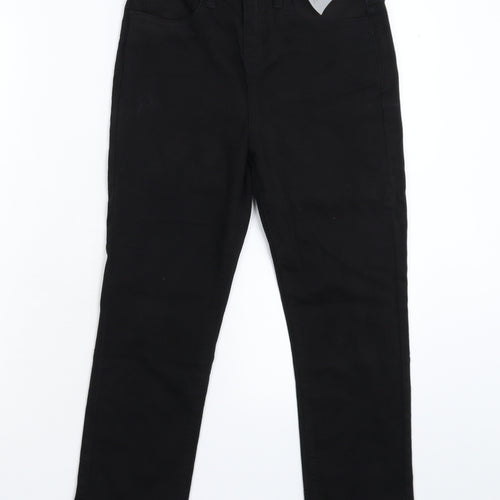 B You Womens Black  Denim Cropped Jeans Size 8 L22 in