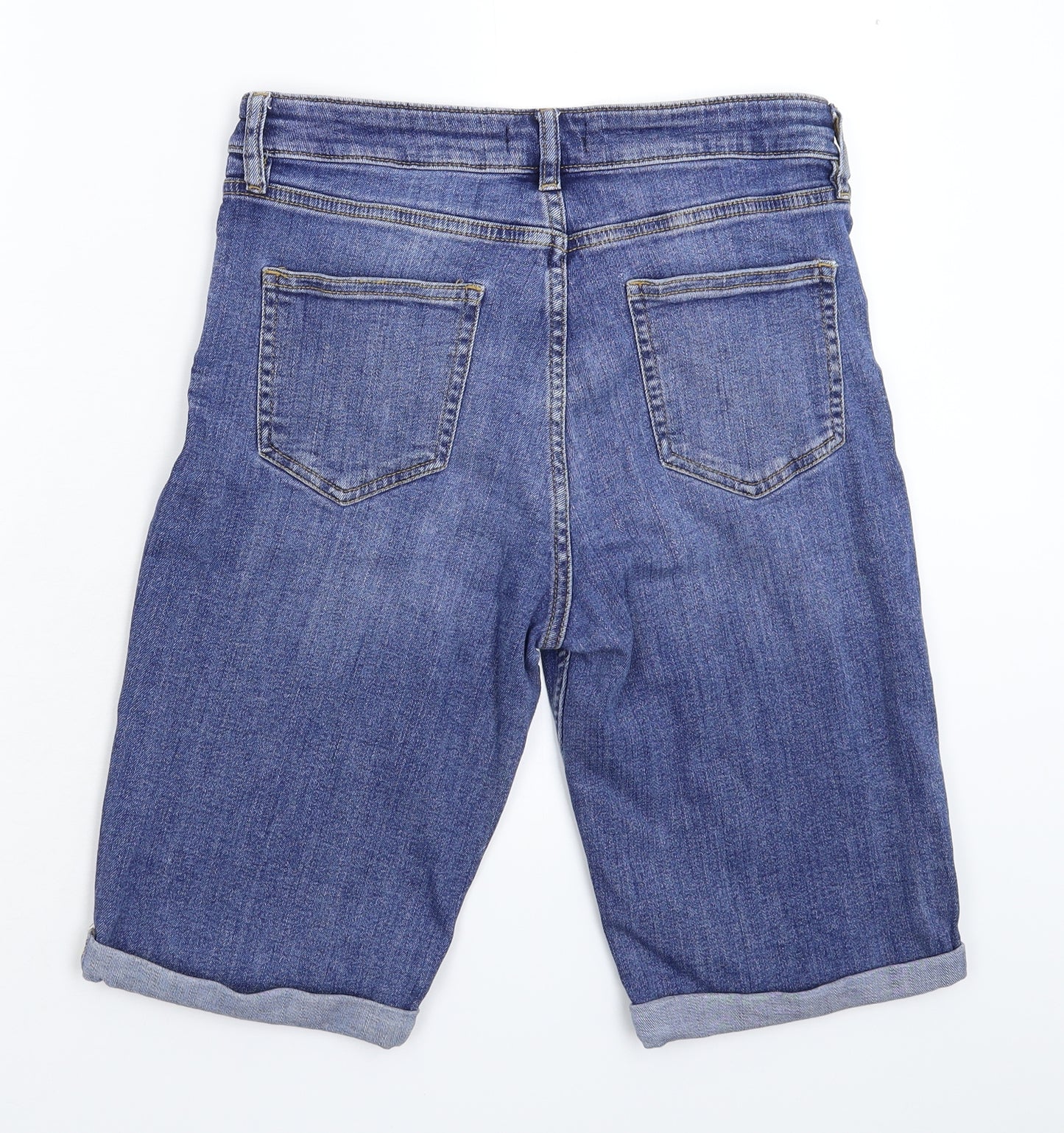 F&F Womens Blue  Denim Bermuda Shorts Size 10