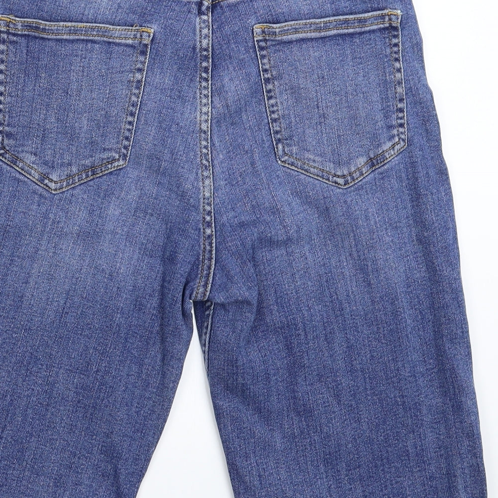 F&F Womens Blue  Denim Bermuda Shorts Size 10