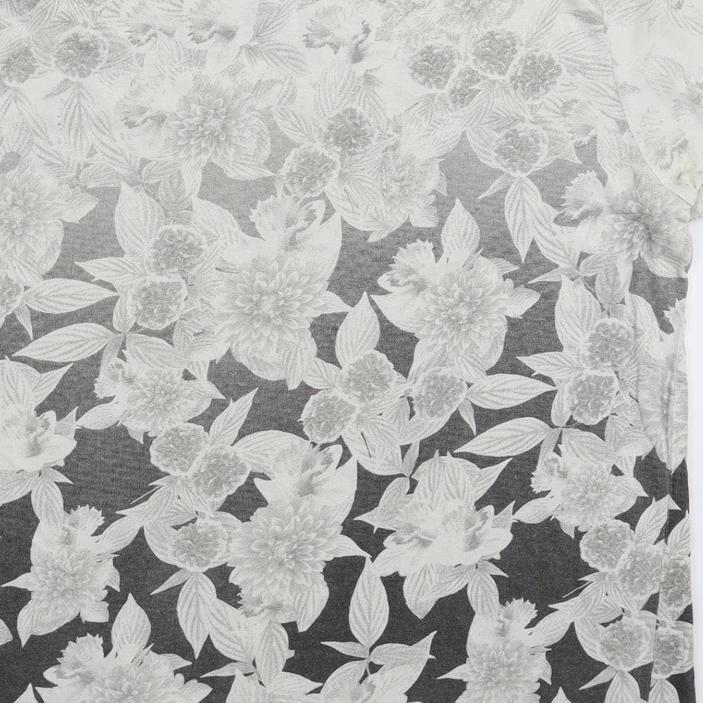 George Mens Grey Floral   T-Shirt Size XL