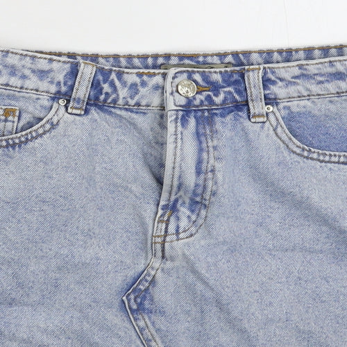 Denim & Co. Womens Blue  Denim A-Line Skirt Size 12