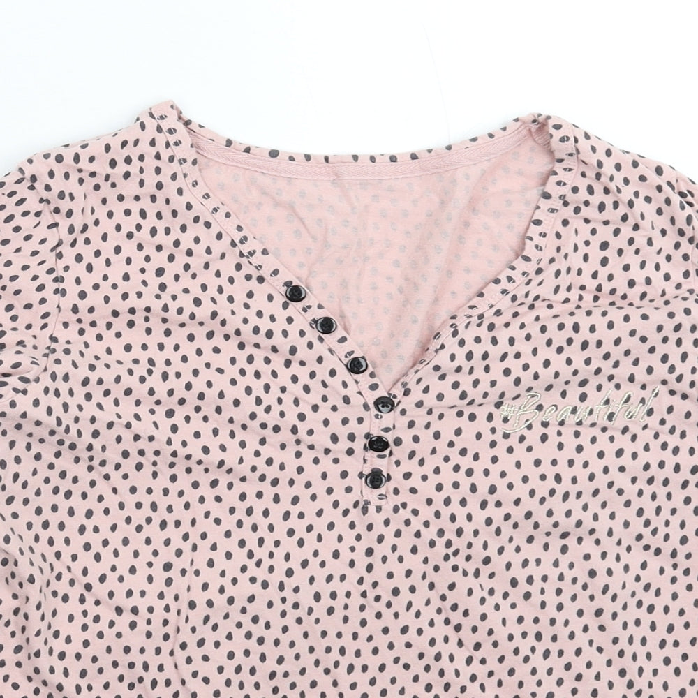 George Womens Pink Animal Print  Basic T-Shirt Size 10