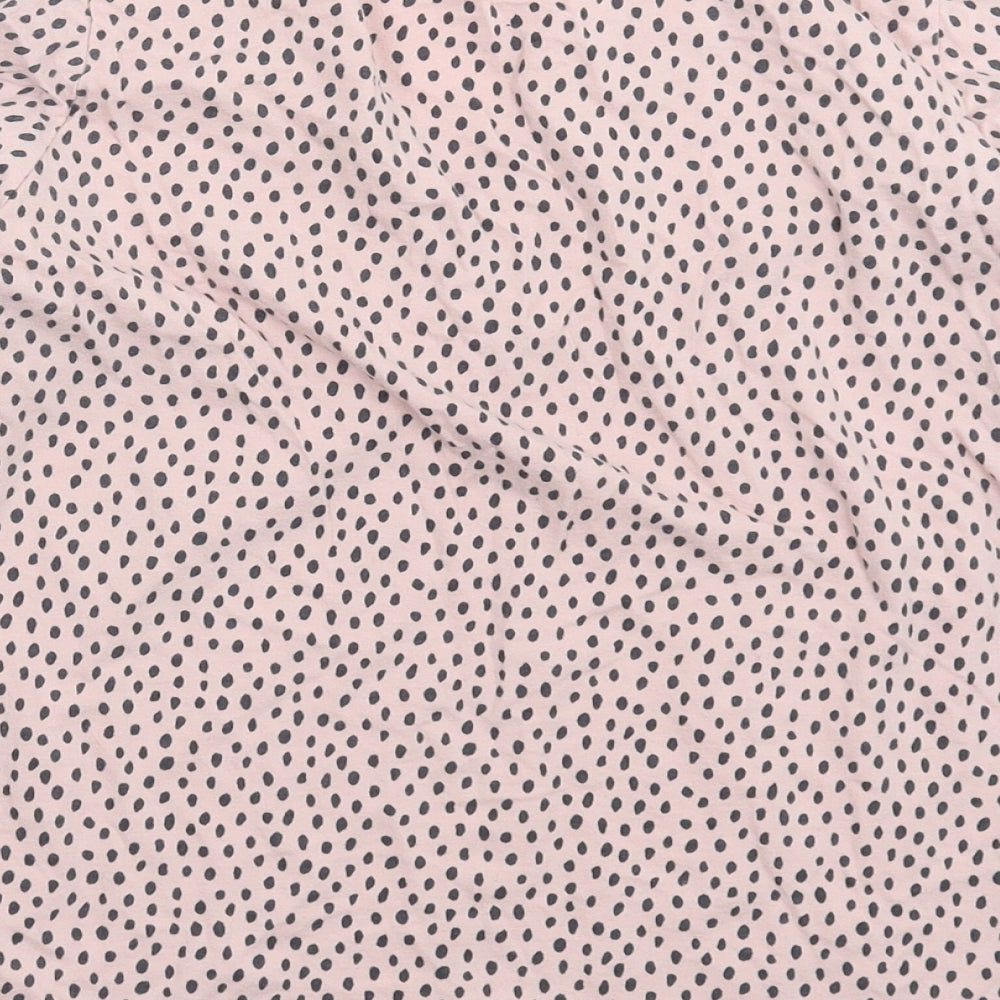 George Womens Pink Animal Print  Basic T-Shirt Size 10