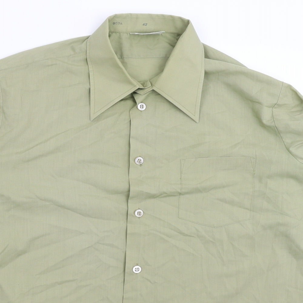 Waidmann Mens Green    Dress Shirt Size 42