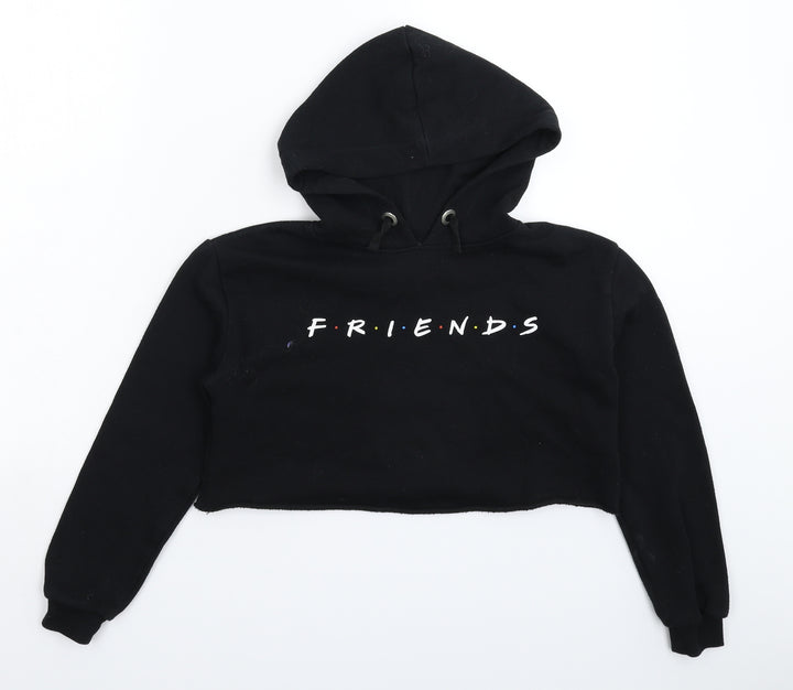 New Look Girls Black   Pullover Hoodie Size 10-11 Years
