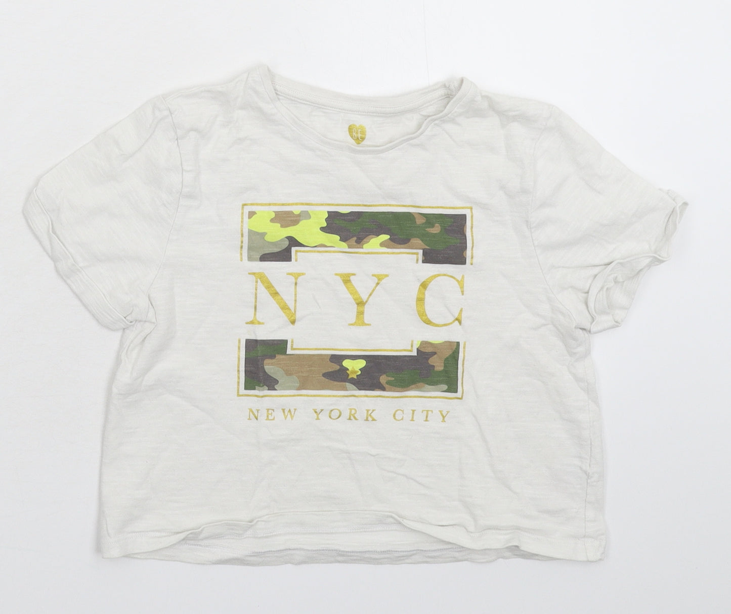 F&F Girls White   Basic T-Shirt Size 9-10 Years