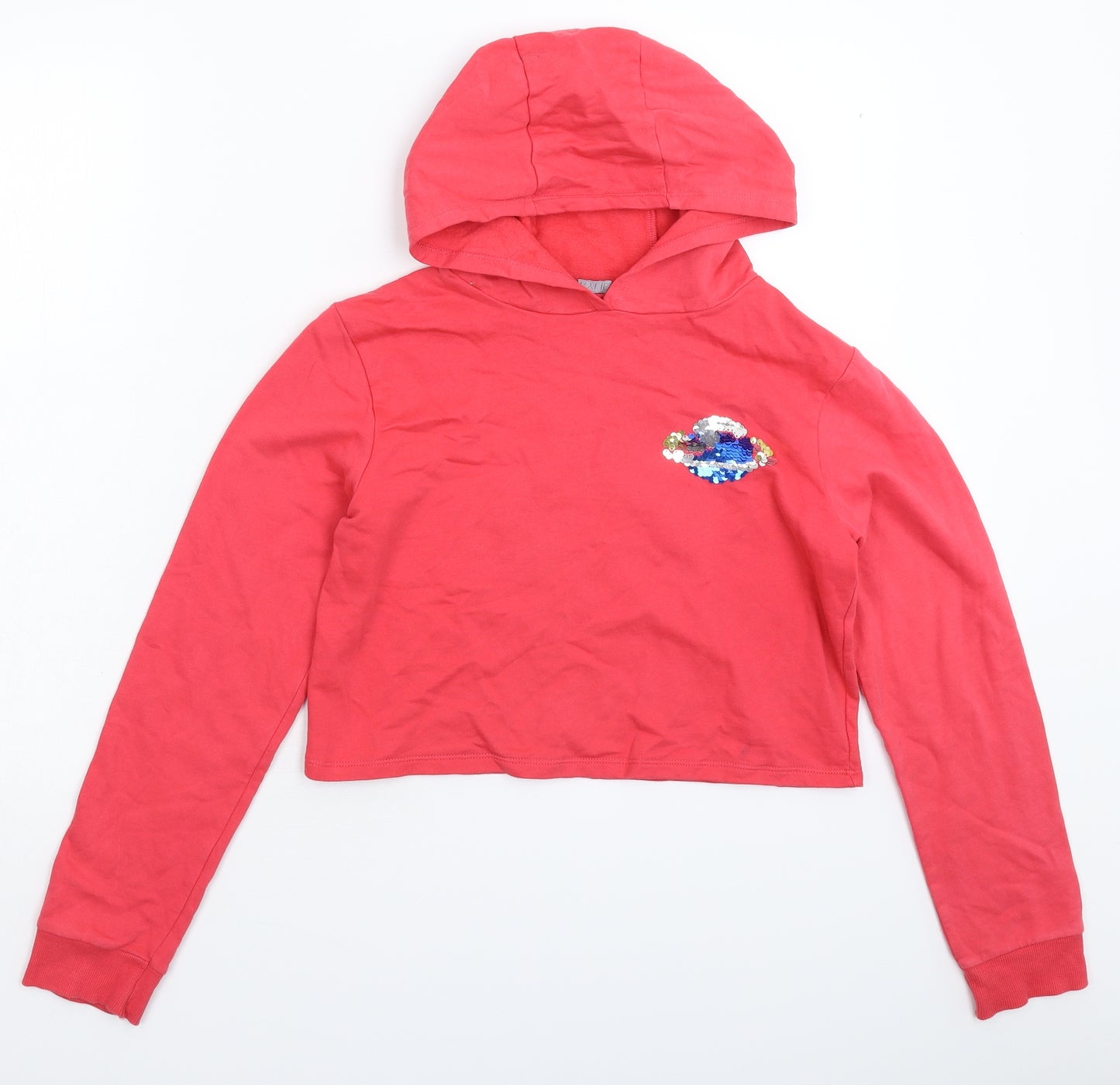 M&Co Girls Pink   Pullover Hoodie Size 11-12 Years