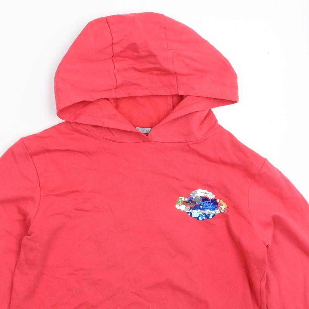M&Co Girls Pink   Pullover Hoodie Size 11-12 Years