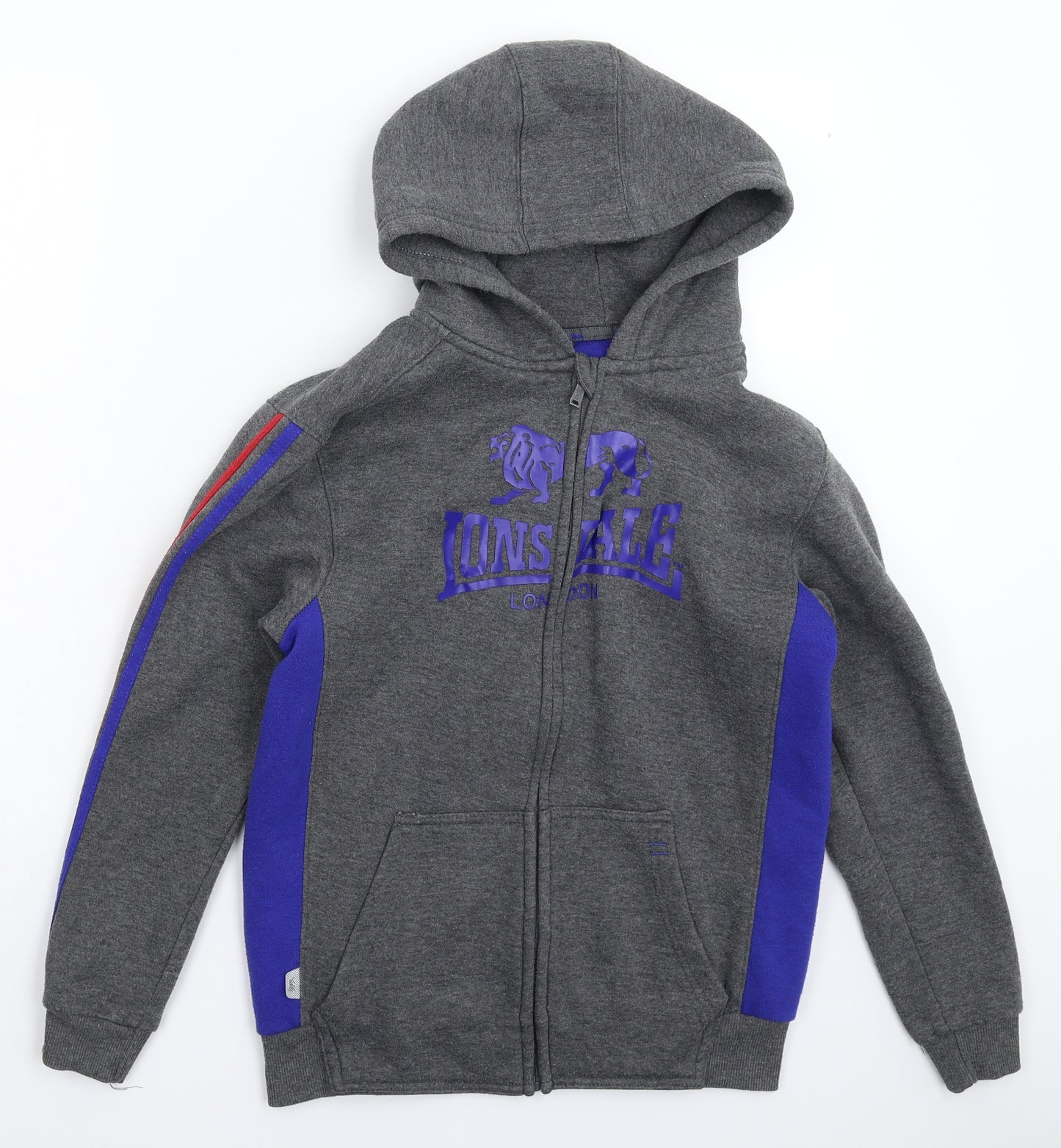 Lonsdale Boys Grey   Full Zip Hoodie Size 11-12 Years