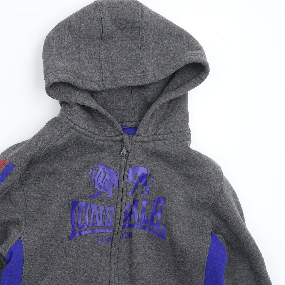 Lonsdale Boys Grey   Full Zip Hoodie Size 11-12 Years