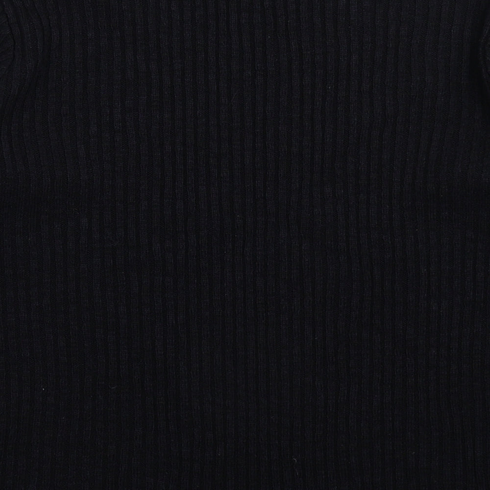 River Island Mens Black  Knit Pullover Jumper Size 2XL