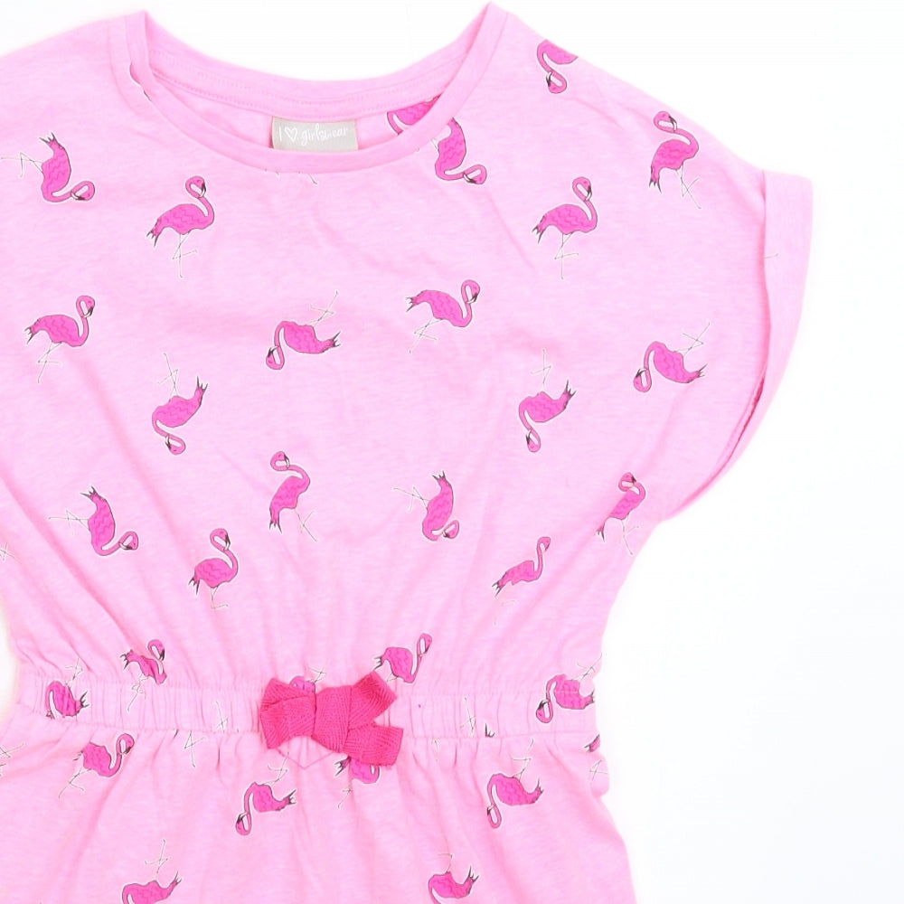 Matalan Girls Pink   T-Shirt Dress  Size 6 Years