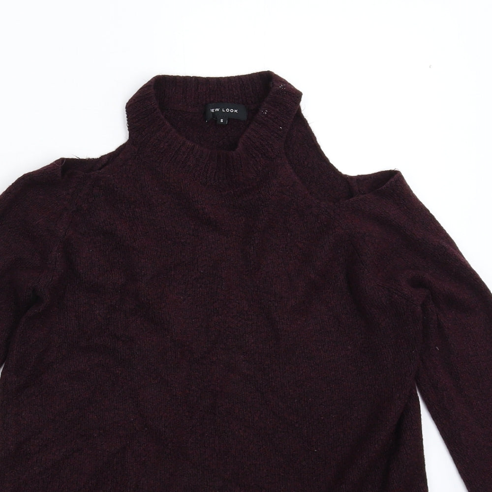New Look Womens Brown  Knit Pullover Jumper Size S