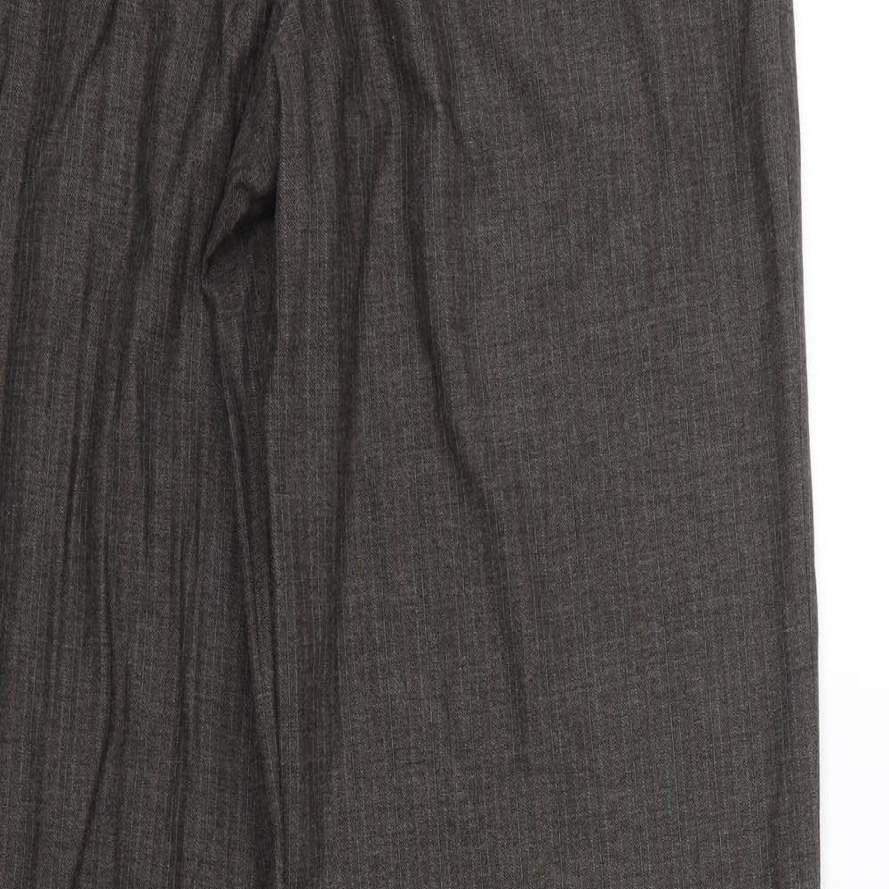 NEXT Womens Brown Herringbone  Trousers  Size 12 L30 in