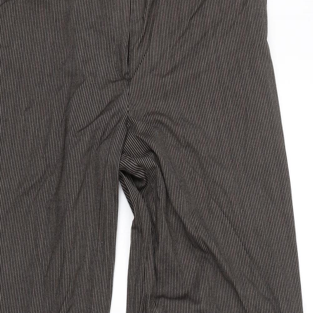 NEXT Womens Brown Striped  Trousers  Size 12 L29 in