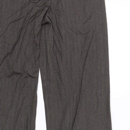 NEXT Womens Brown Striped  Trousers  Size 12 L29 in