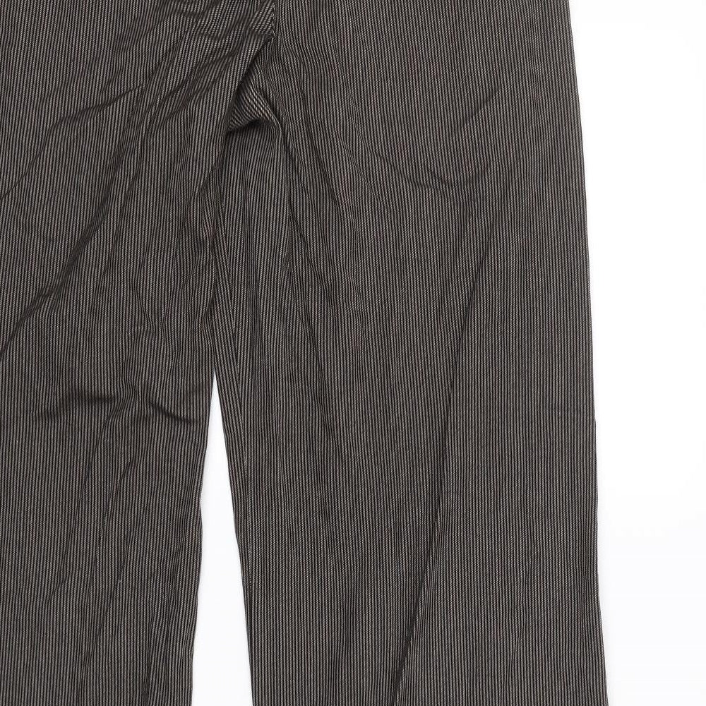 NEXT Womens Brown Striped  Trousers  Size 12 L29 in