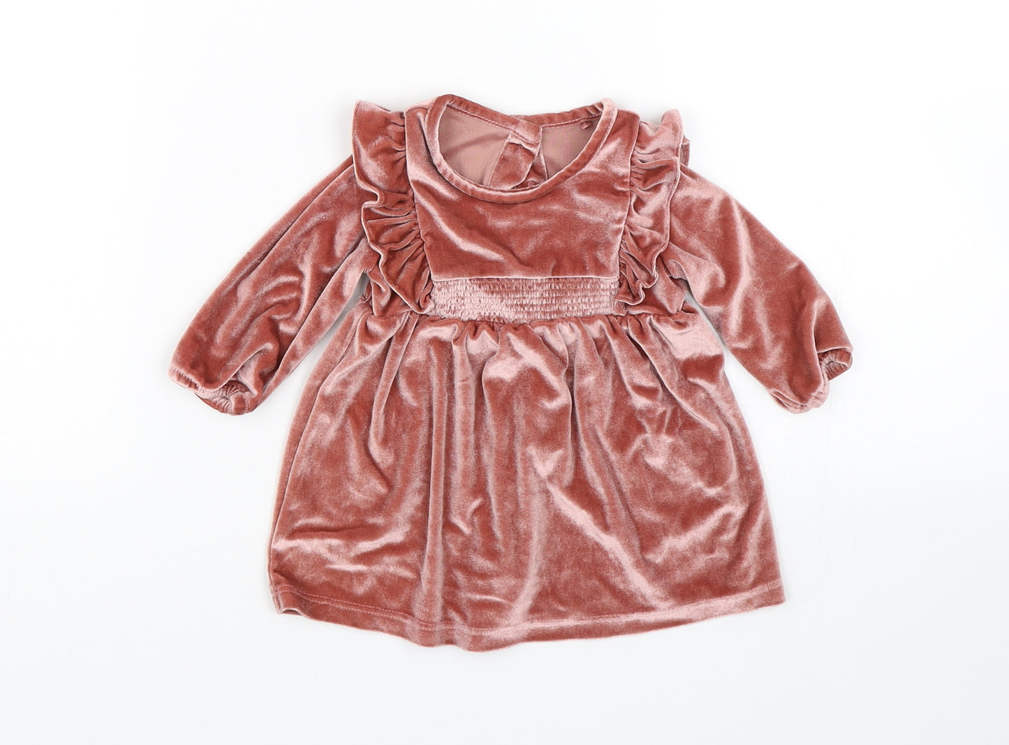 TU Baby Pink  Velour Fit & Flare  Size 0-3 Months