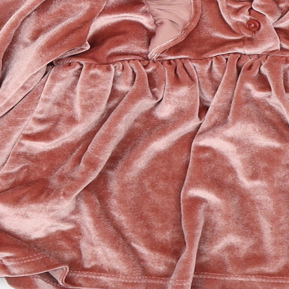 TU Baby Pink  Velour Fit & Flare  Size 0-3 Months
