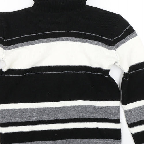 Preworn Womens Grey Striped  Pullover Jumper Size XS