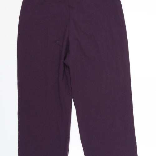 Autonomy Womens Purple   Cropped Trousers Size 12 L23 in