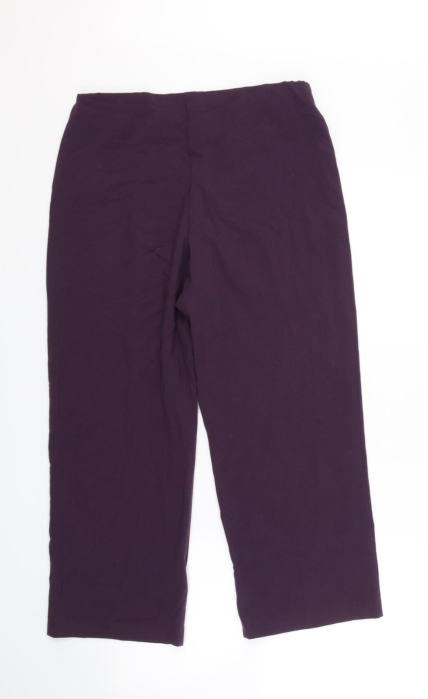 Autonomy Womens Purple   Cropped Trousers Size 12 L23 in