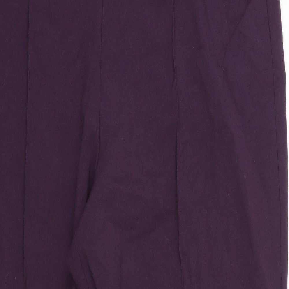 Autonomy Womens Purple   Cropped Trousers Size 12 L23 in