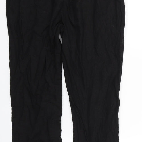 NEXT Womens Black   Capri Trousers Size 14 L25 in