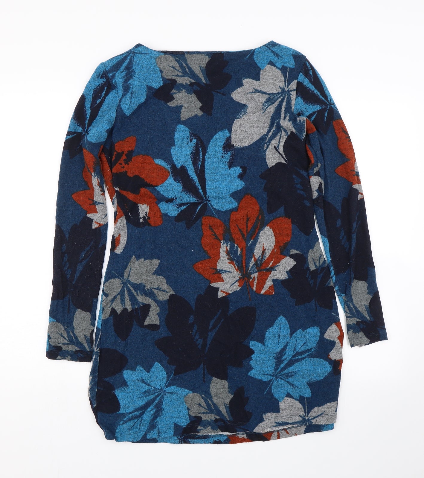Lily & Me Womens Blue Floral  Pullover Jumper Size 10