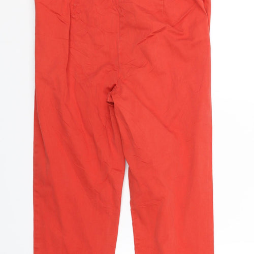 M&S Womens Red   Carrot Trousers Size 10 L20 in