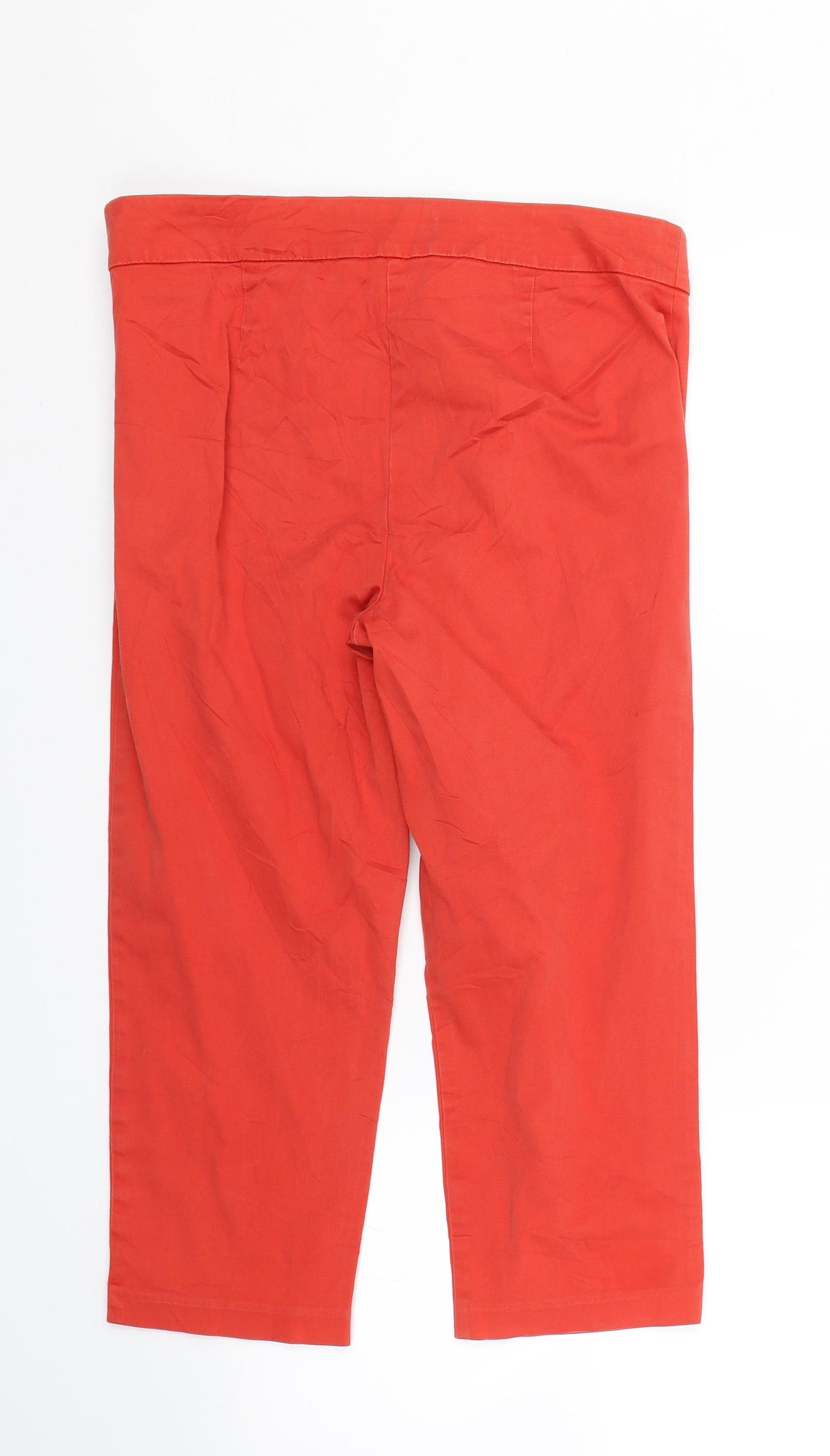 M&S Womens Red   Carrot Trousers Size 10 L20 in