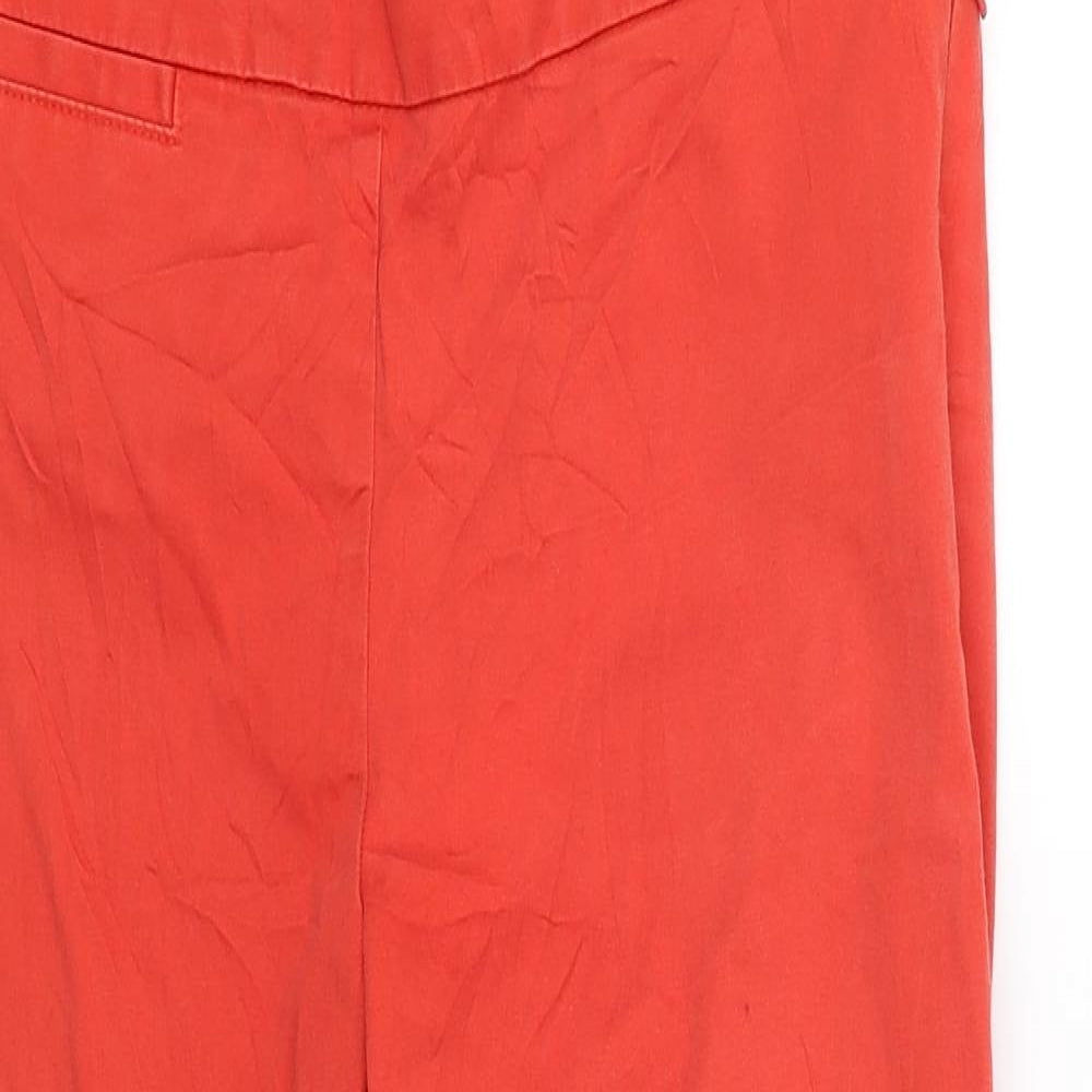 M&S Womens Red   Carrot Trousers Size 10 L20 in