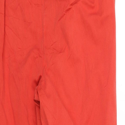 M&S Womens Red   Carrot Trousers Size 10 L20 in