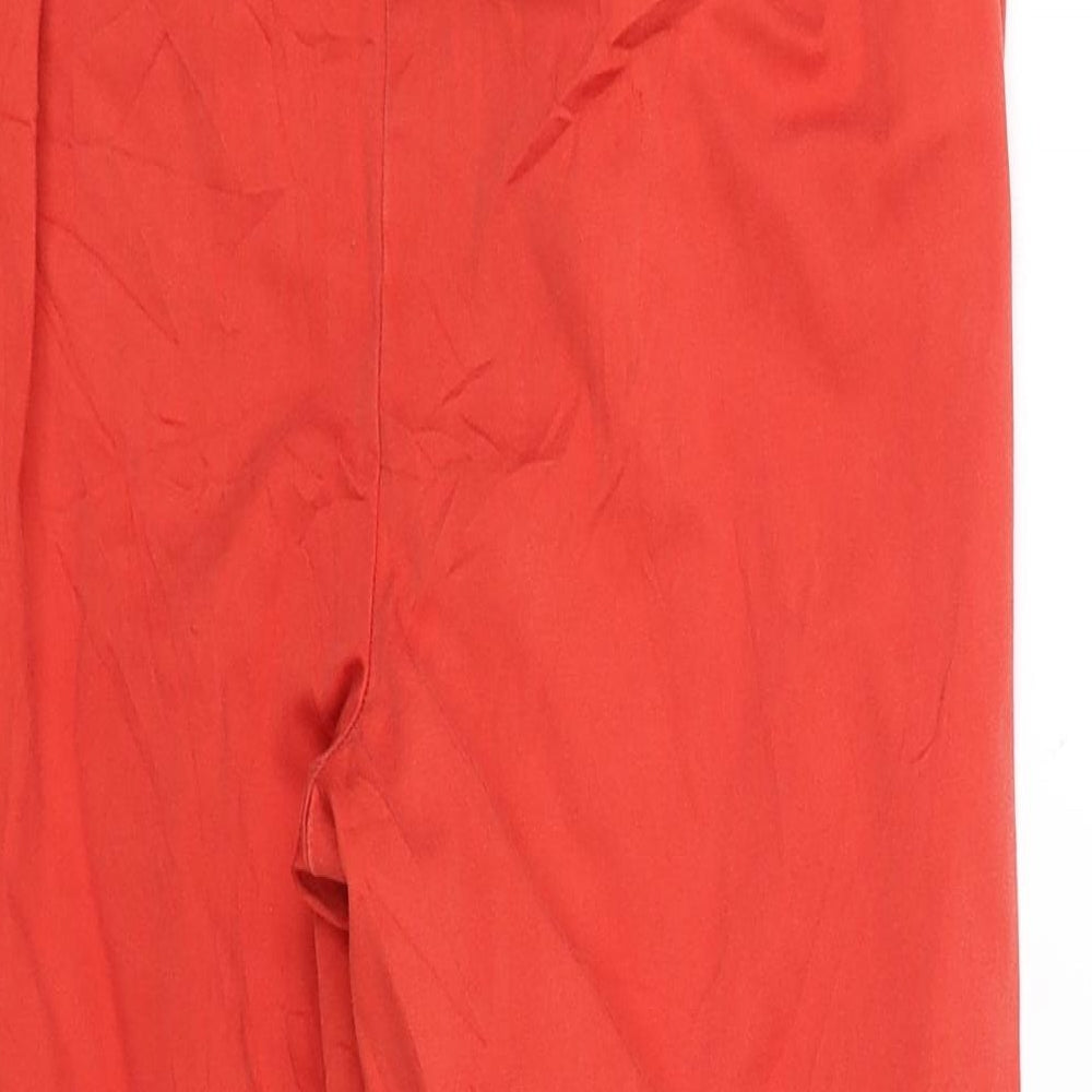 M&S Womens Red   Carrot Trousers Size 10 L20 in