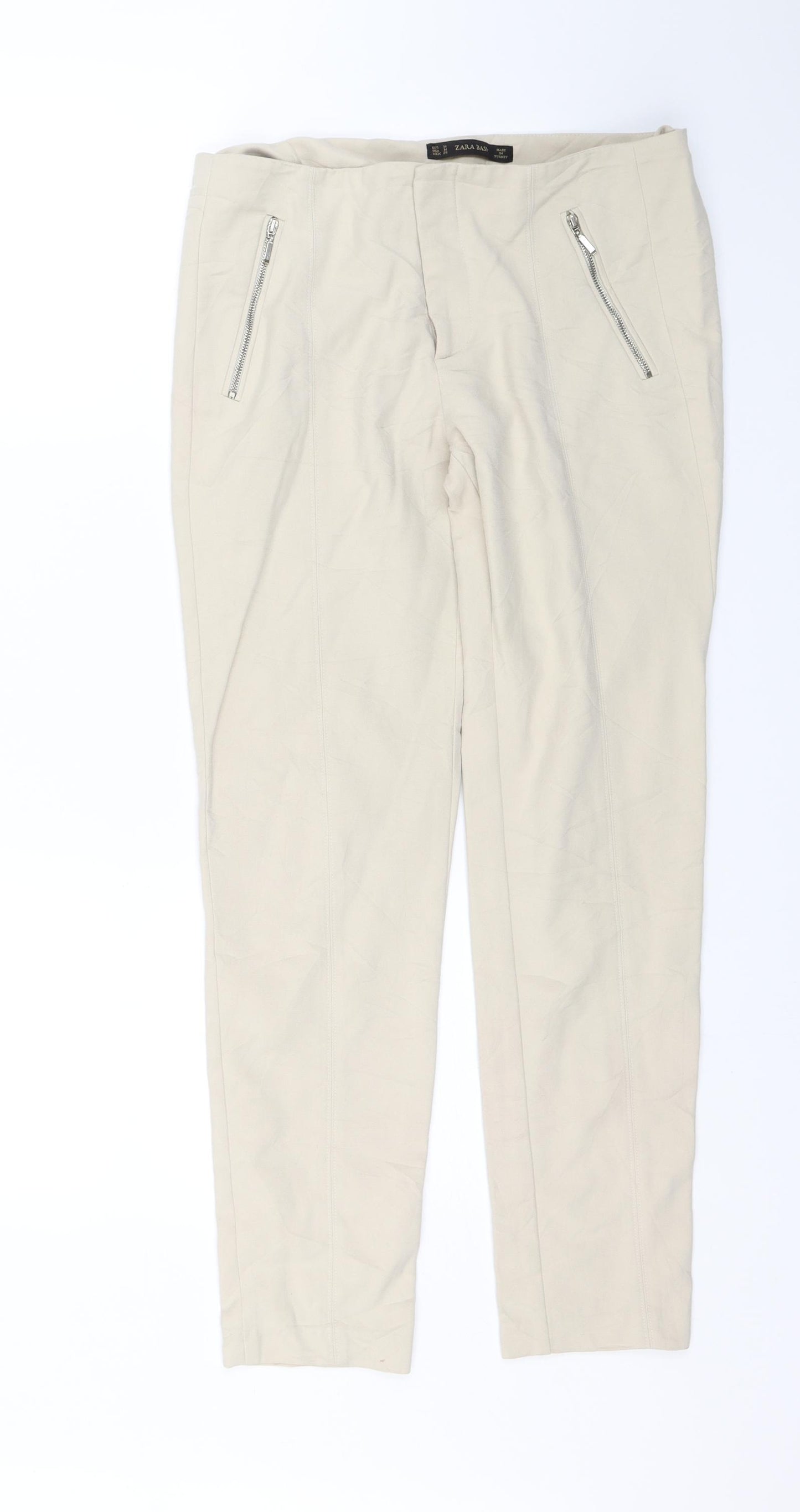 Zara Womens Beige   Carrot Trousers Size 30 in L27 in